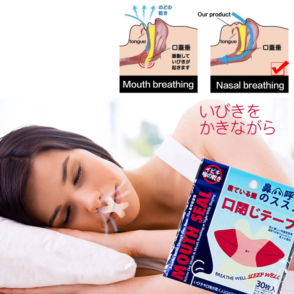 30/150Pcs Anti Snoring Mouth Tape Sleep Strip Better Nose Breathing Improved Nighttime Sleeping Less Mouth Breathing Health Care