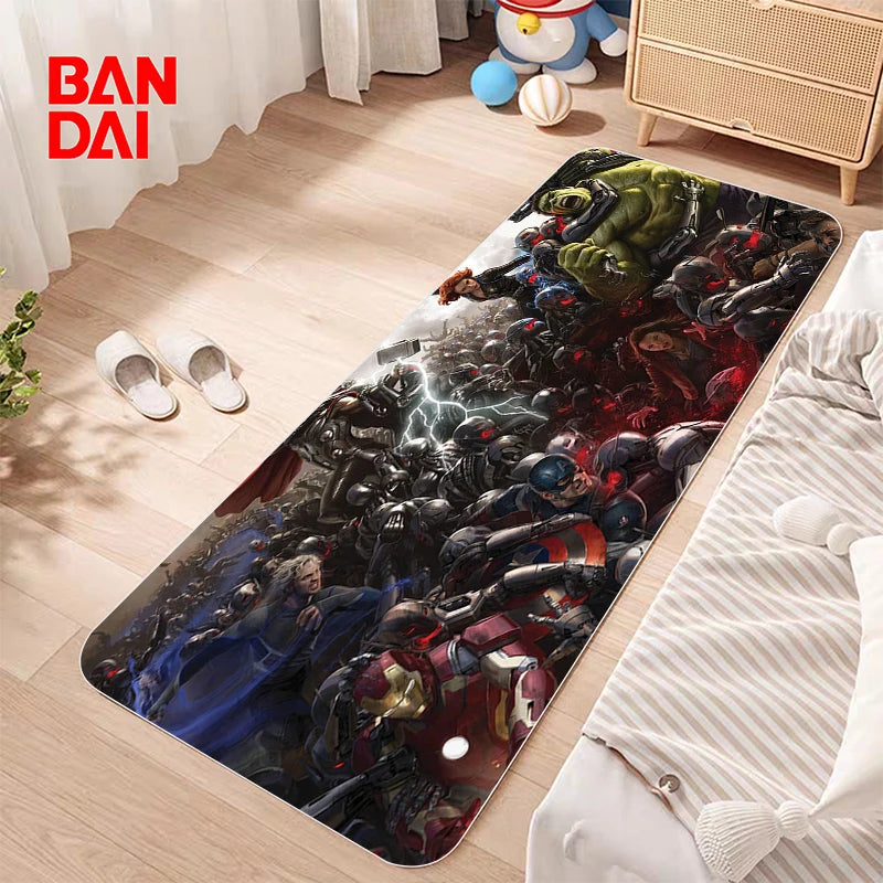 Bathroom Mat Non-slip Washable Kitchen Marvel Bath Bedside Room Carpet Kawaii Rug Corridor Welcome Home Decoration Bedroom Floor