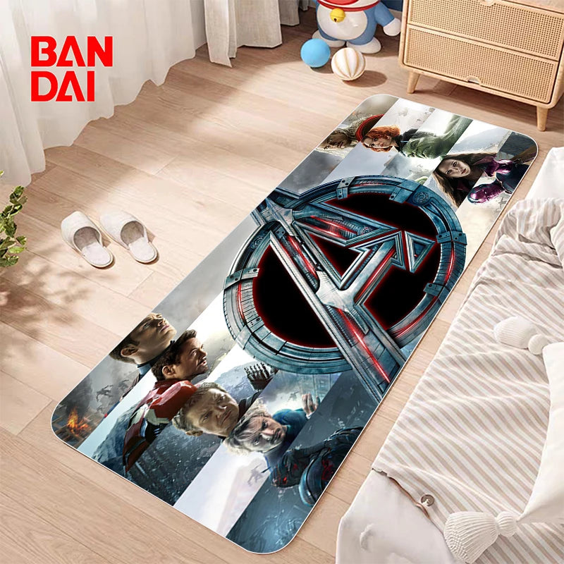 Bathroom Mat Non-slip Washable Kitchen Marvel Bath Bedside Room Carpet Kawaii Rug Corridor Welcome Home Decoration Bedroom Floor