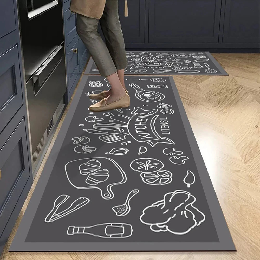 Non-slip Kitchen Mat Long Rugs Crystal Velvet Carpet for Living Room Absorbent Foot Mats Bedroom Doormat Alfombra Small Rugs