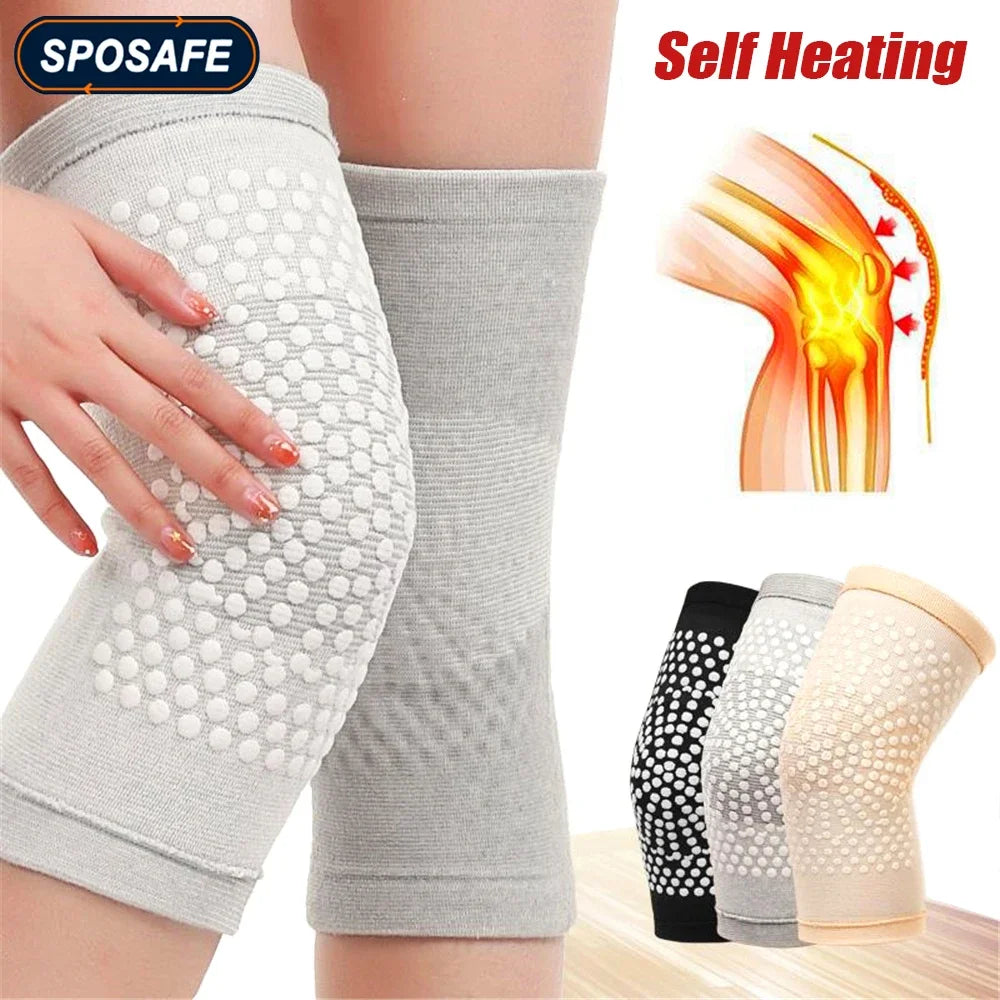 2Pcs Self Heating Support Knee Pad Knee Brace Warm for Arthritis Joint Pain Relief Injury Recovery Belt Knee Massager Leg Warmer