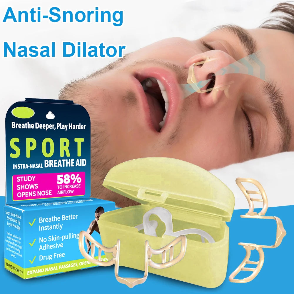 Anti Snoring Nasal Dilator Improve Sleep Silicone Nose Clip Sleeping Aid Snore Stopper Anti-Snoring Devices Help Breathe