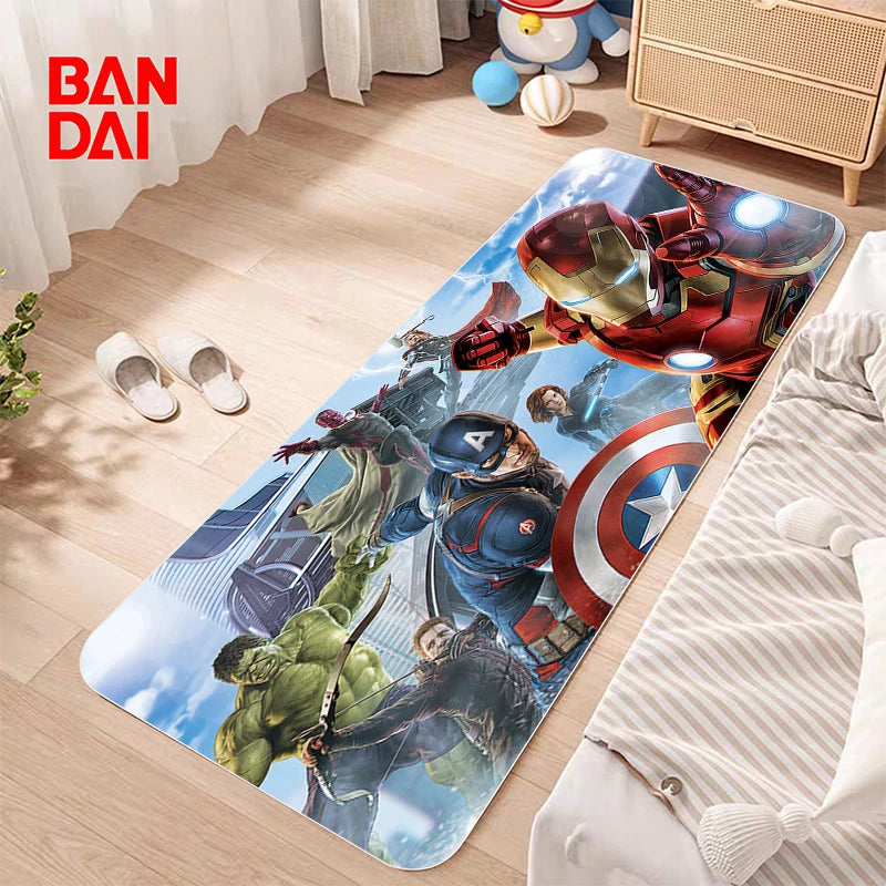 Bathroom Mat Non-slip Washable Kitchen Marvel Bath Bedside Room Carpet Kawaii Rug Corridor Welcome Home Decoration Bedroom Floor