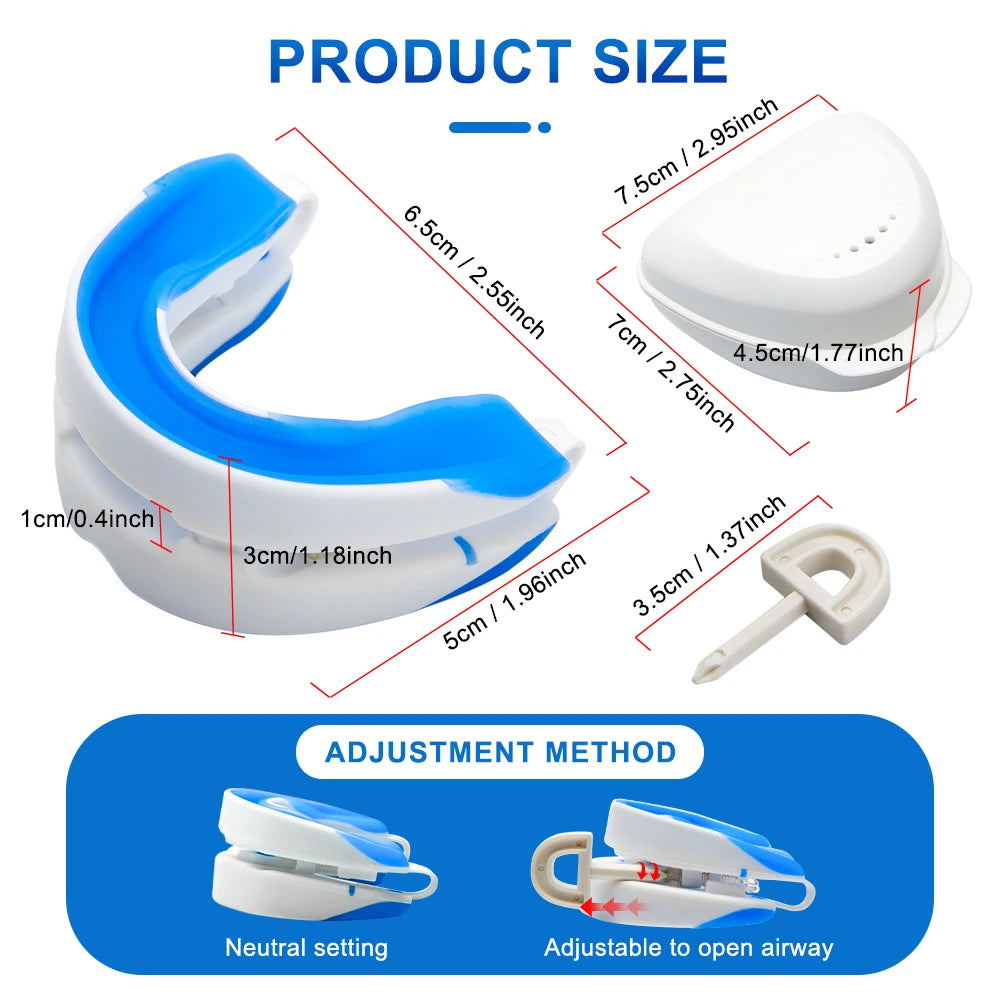 Adjustable Anti Snoring Mouth Guard Braces Sleeping Anti-Snoring Devices Bruxism Snoring Stopper Improve Sleep Snore Mouthpiece