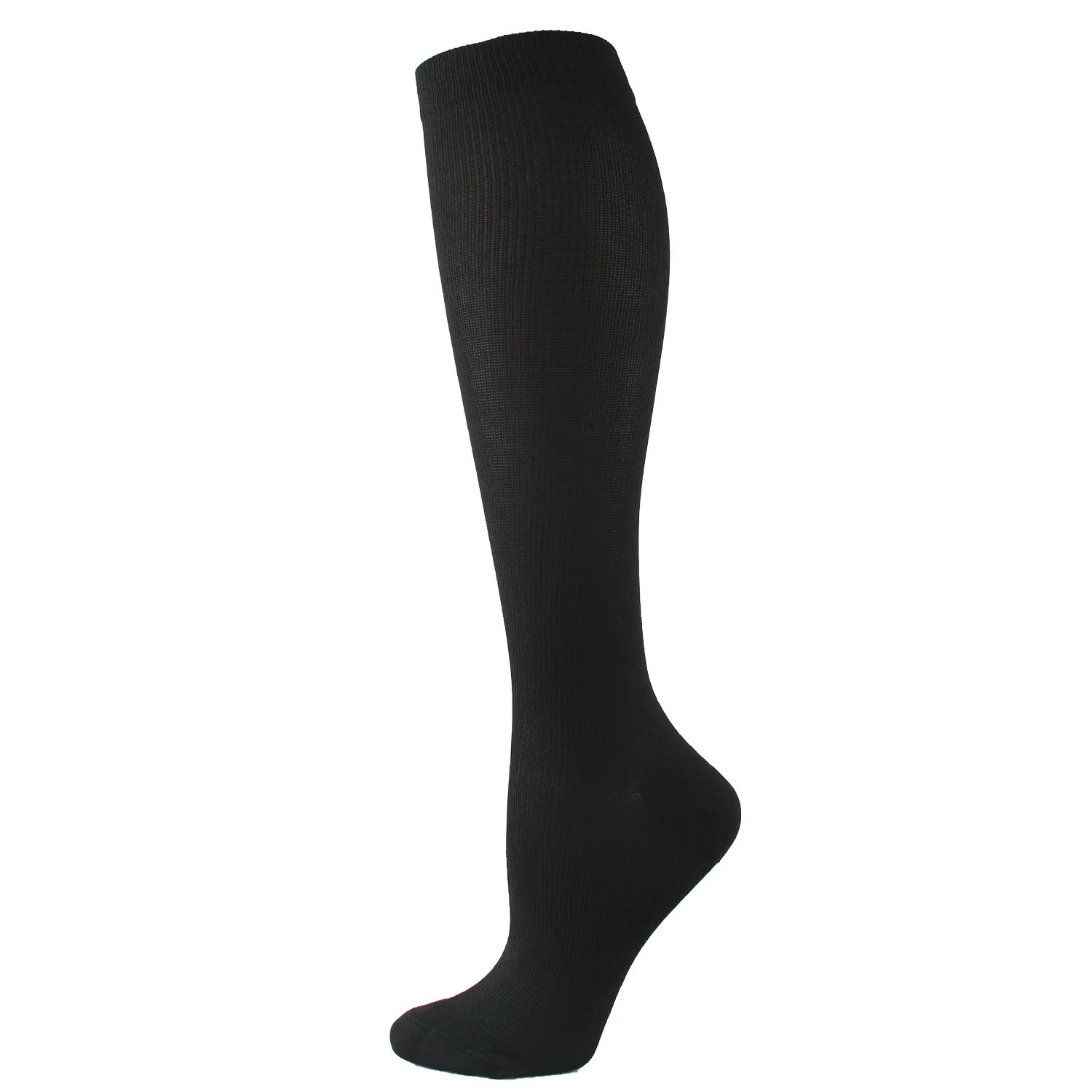 6 Pairs Solid Color Compression Socks Nurse Compression Socks Black Skin Color