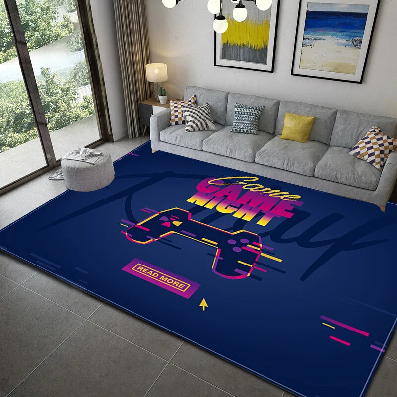 Gamer Controller Area Rugs Non-Slip Floor Mat Doormats Home Runner Rug Carpet for Living Room Bedroom Kids Play