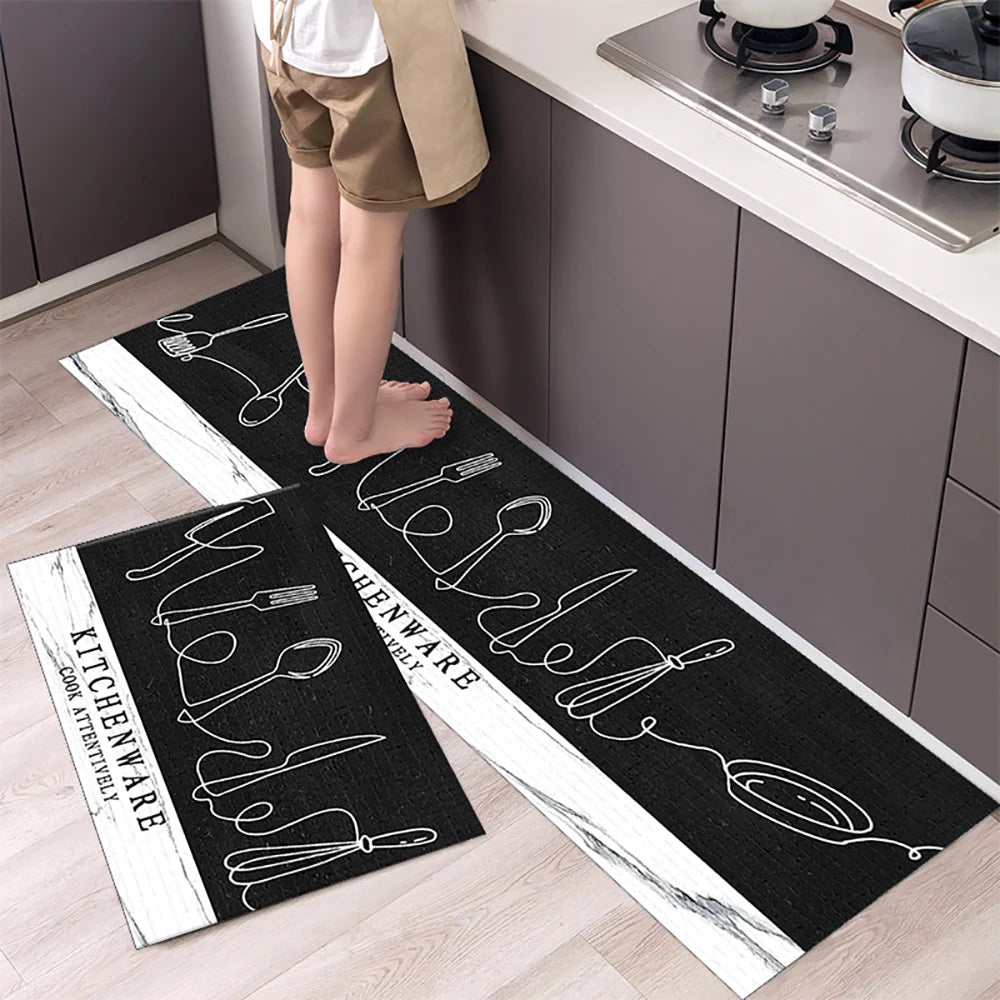 Kitchen Floor Mat Bedroom Living Room Long Bedside Area Rug Hallway Soft Washable Carpet Anti Slip Bathroom Entrance Doormat