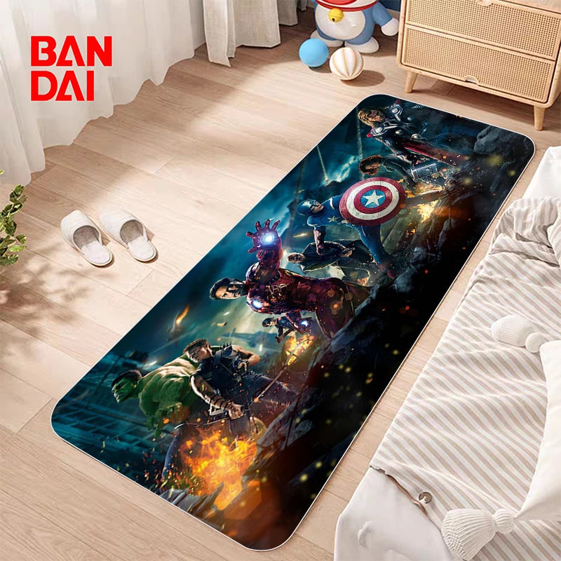 Bathroom Mat Non-slip Washable Kitchen Marvel Bath Bedside Room Carpet Kawaii Rug Corridor Welcome Home Decoration Bedroom Floor