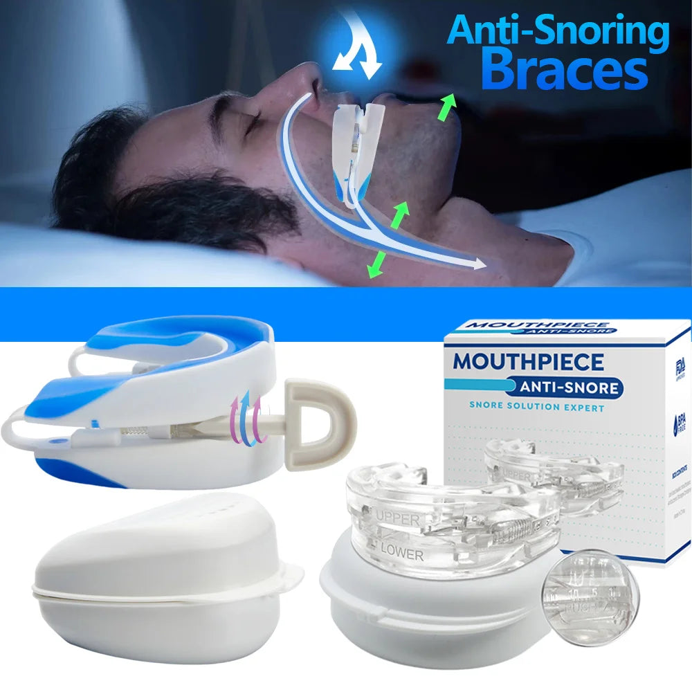 Adjustable Anti Snoring Mouth Guard Braces Sleeping Anti-Snoring Devices Bruxism Snoring Stopper Improve Sleep Snore Mouthpiece