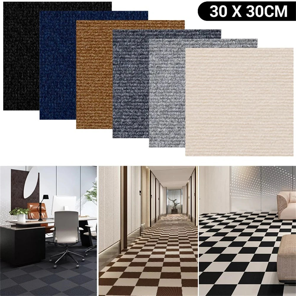 10/20pcs Self Adhesive Floor Carpet Mats Square 30x30cm Removable Stickers For DIY Home Furnishing Wall Tiles Hallway Indoor ﻿