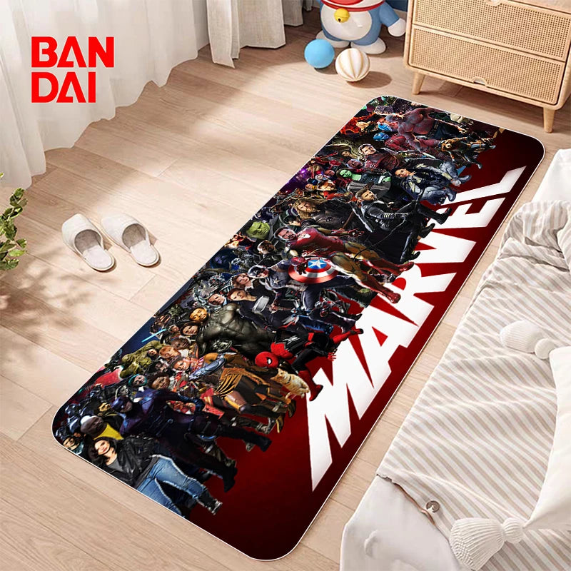 Bathroom Mat Non-slip Washable Kitchen Marvel Bath Bedside Room Carpet Kawaii Rug Corridor Welcome Home Decoration Bedroom Floor