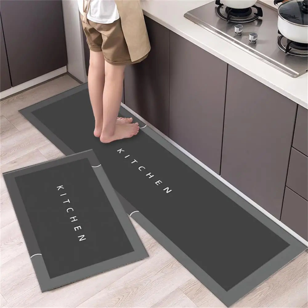 Kitchen Floor Mat Bedroom Living Room Long Bedside Area Rug Hallway Soft Washable Carpet Anti Slip Bathroom Entrance Doormat