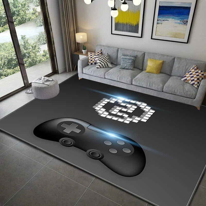 Gamer Controller Area Rugs Non-Slip Floor Mat Doormats Home Runner Rug Carpet for Living Room Bedroom Kids Play