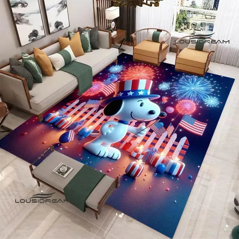 Cute Cartoon S-Snoopy printed carpet Non-slip carpet outdoor carpets area rug Home bedroom decor rugs for bedroom birthday gift