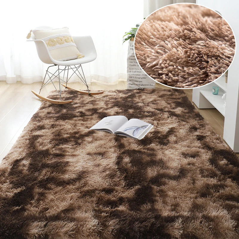 Gray Carpet for Living Room Plush Rug Bed Room Floor Fluffy Mats Anti-slip Home Decor Rugs Soft Velvet Carpets Kids Room Blanket