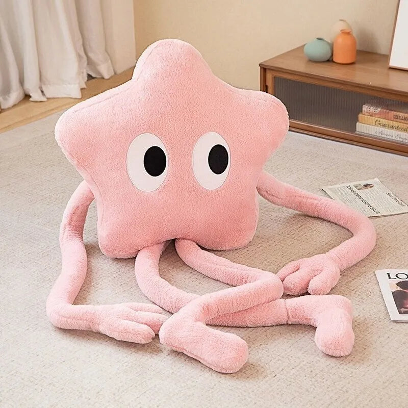 160cm Giant Long-legged Star Plush Pillow Cute Pink Flower Sofa Stuffed Cushion Birthday Gift