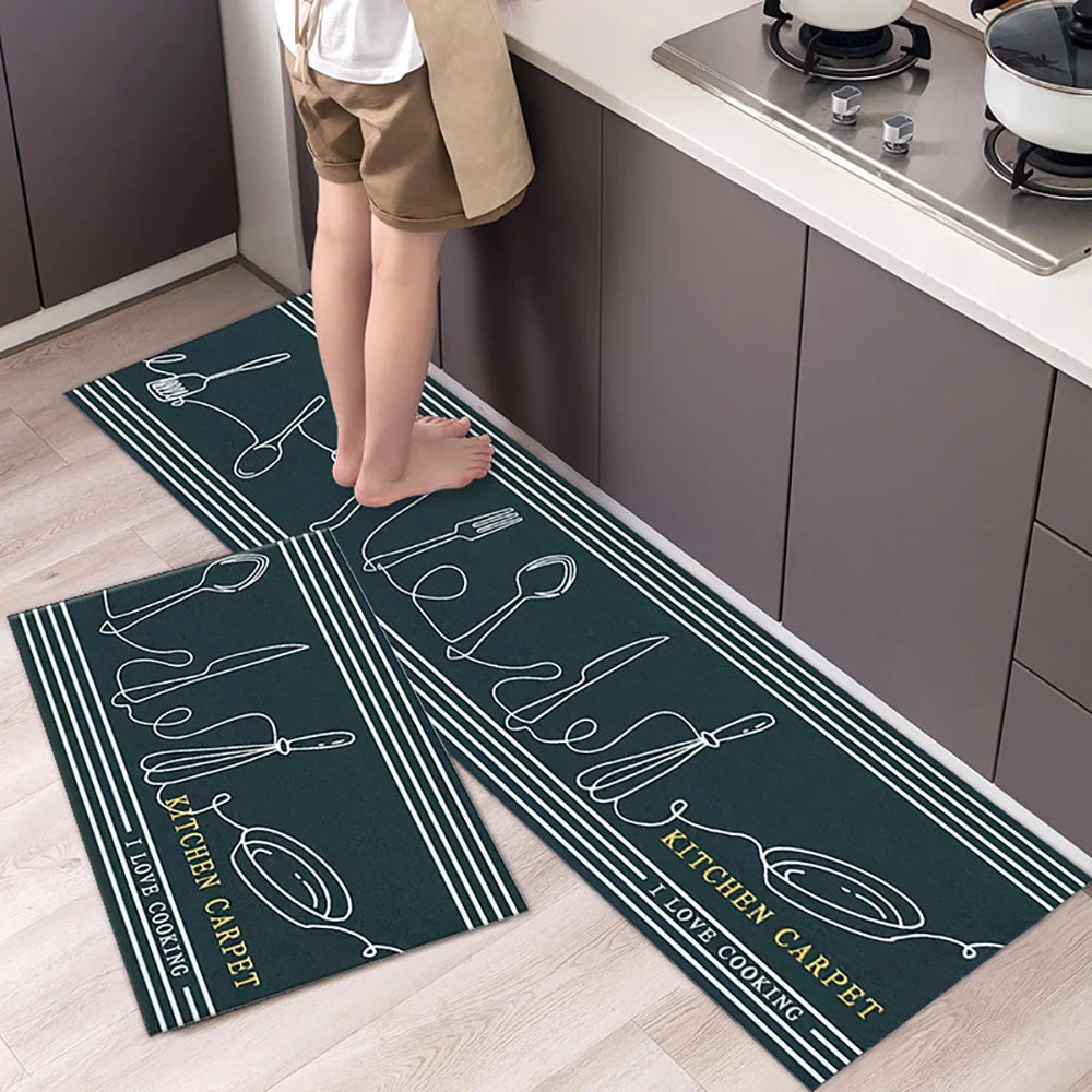 Kitchen Floor Mat Bedroom Living Room Long Bedside Area Rug Hallway Soft Washable Carpet Anti Slip Bathroom Entrance Doormat