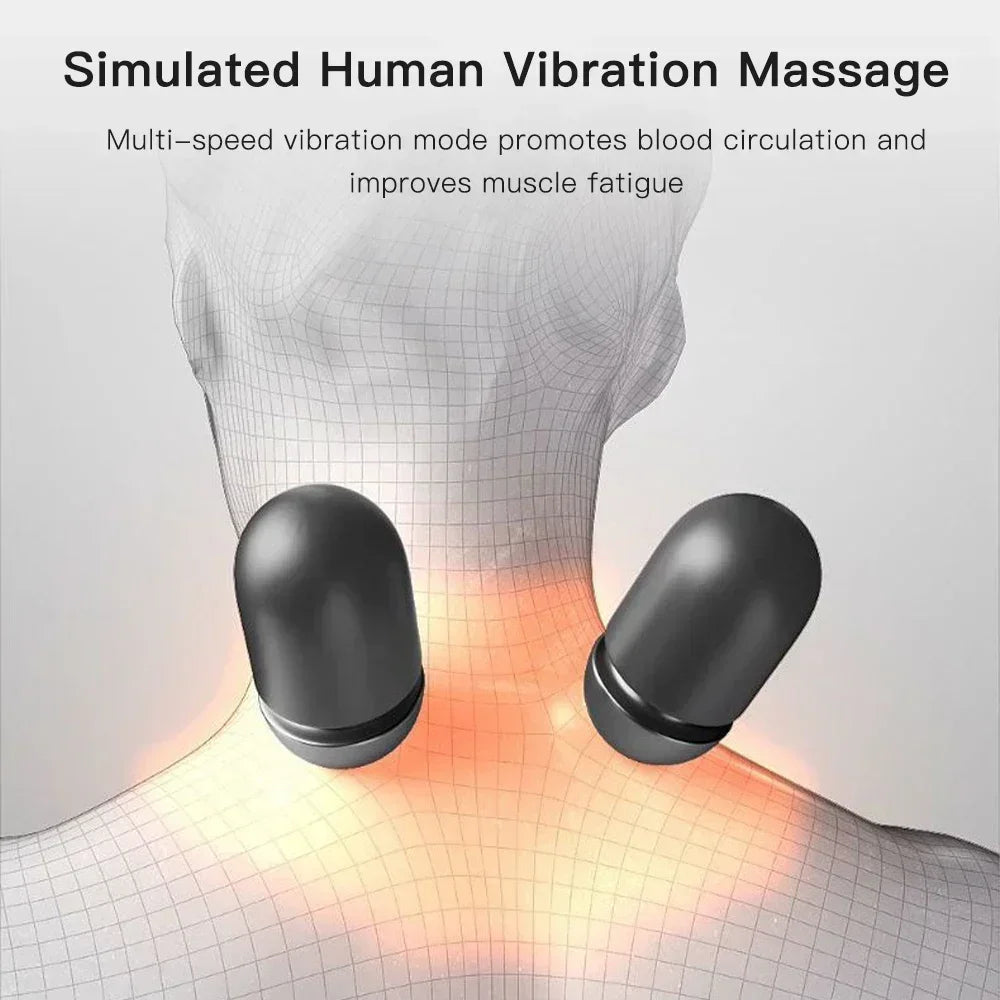 New Neck Cervical Pillow Electric Hot Compress Vibration Massage Neck Traction Relax Sleeping Memory Foam Pillow Spine Support