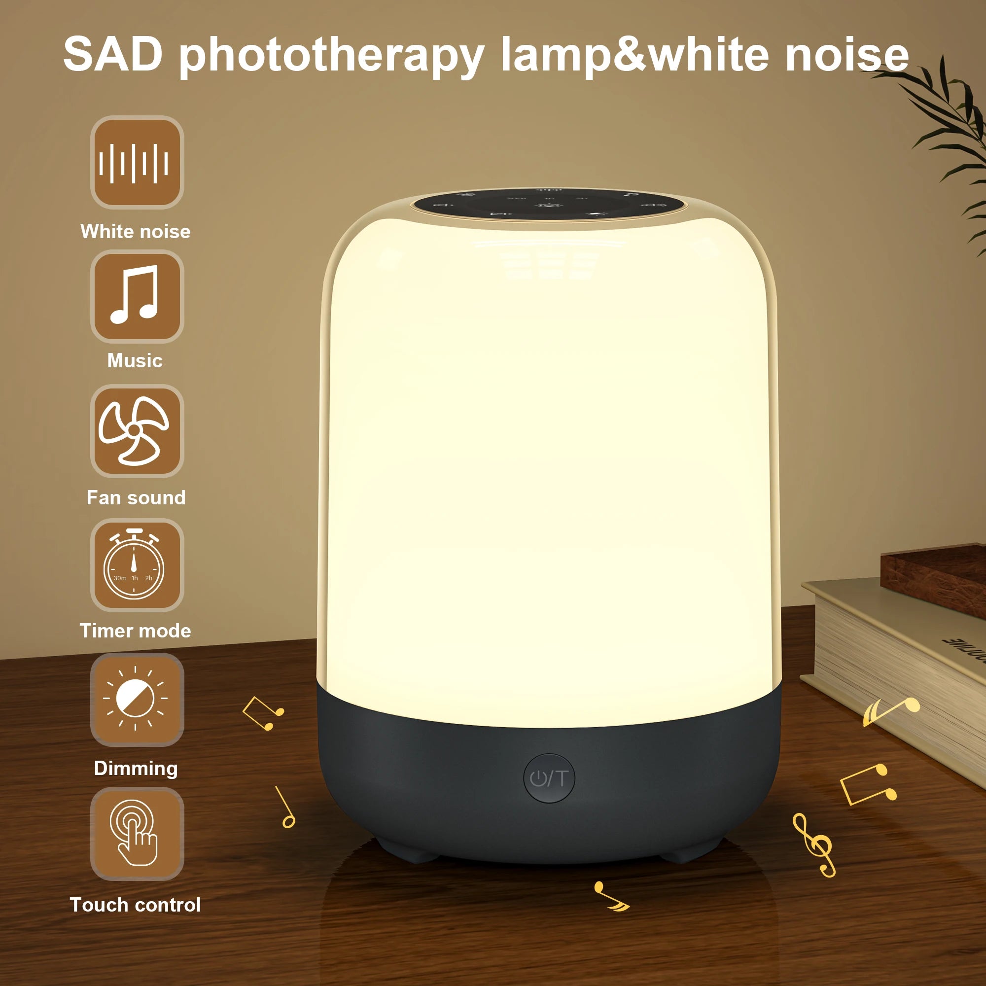 LED Night Light Baby Sleep Machine 32 White Sound Noise Machine Tricolor dimming Timeable For Sleeping Sleeping Support Lamp