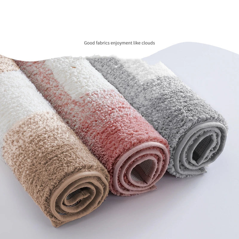 Modern Geometric Bathroom Carpets,Microfiber Doormat,Shower Room, Bathtub,Toilet Floor Rugs, Bath Mat, Anti-slip Pad, Home Decor