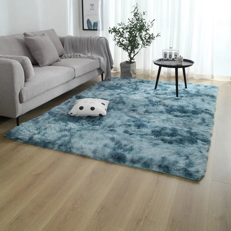 Carpet In The Living Room Washable Non-Slip Fluffy Soft Bedroom Large Rugs Black White Green Bedside Home Decoration Floor Mats