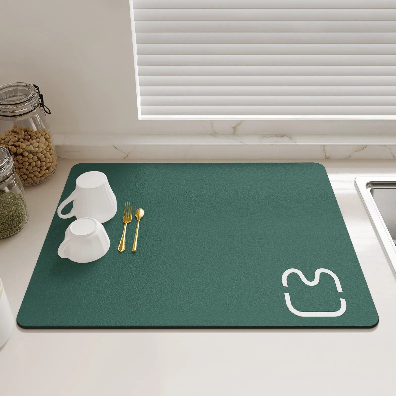 Super Absorbent Dish Drying Mats Coffee Drain Pad Tableware Quick Dry Counter Top Rug Non-slip Draining Placemat Kitchen