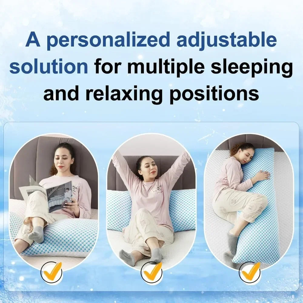 Firm Pillow Shredded Memory Foam(Adjustable Loft), Cooling Breathable for Sleeping Queen Size 2 Pack memory foam pillow