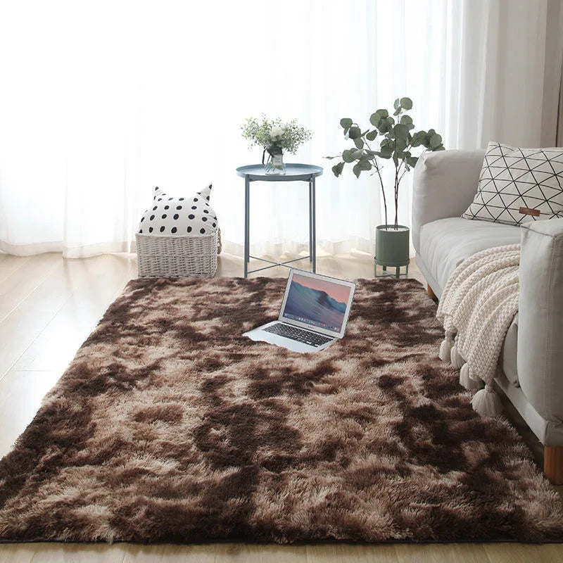 Carpet In The Living Room Washable Non-Slip Fluffy Soft Bedroom Large Rugs Black White Green Bedside Home Decoration Floor Mats