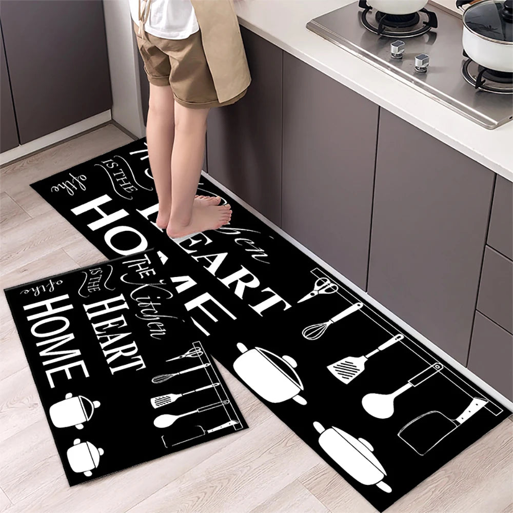 Kitchen Floor Mat Bedroom Living Room Long Bedside Area Rug Hallway Soft Washable Carpet Anti Slip Bathroom Entrance Doormat