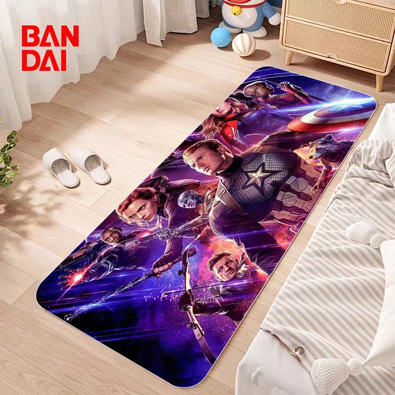 Bathroom Mat Non-slip Washable Kitchen Marvel Bath Bedside Room Carpet Kawaii Rug Corridor Welcome Home Decoration Bedroom Floor