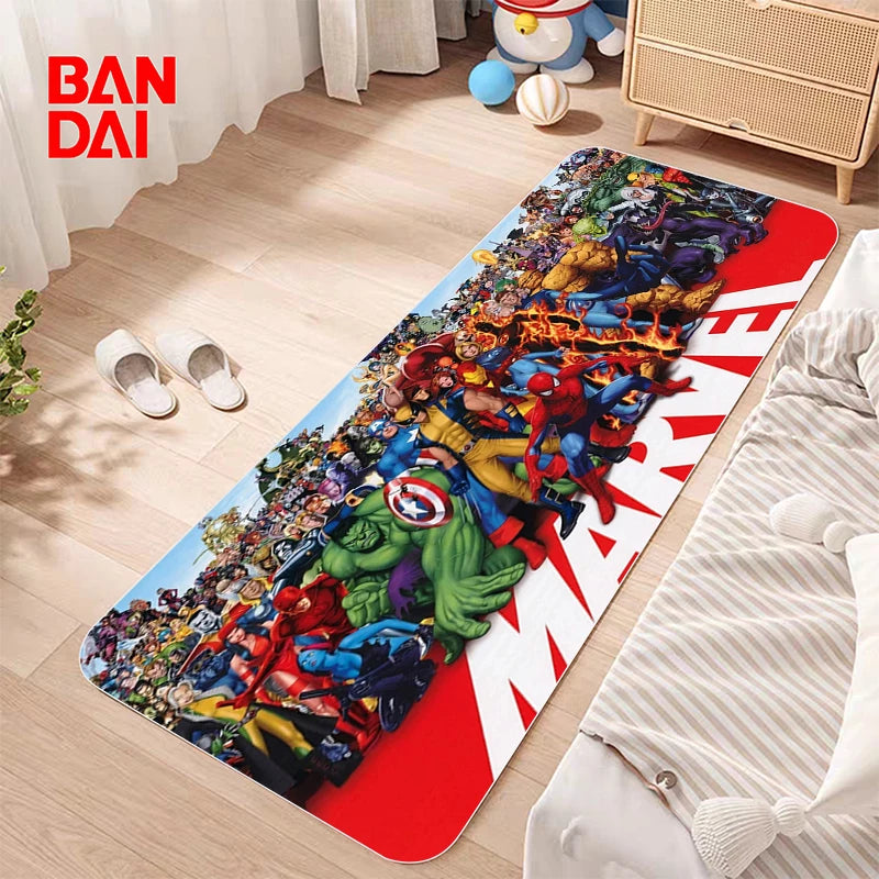 Bathroom Mat Non-slip Washable Kitchen Marvel Bath Bedside Room Carpet Kawaii Rug Corridor Welcome Home Decoration Bedroom Floor