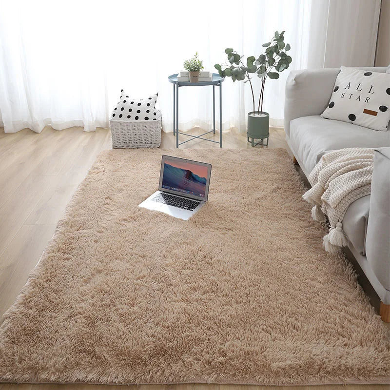 Carpet In The Living Room Washable Non-Slip Fluffy Soft Bedroom Large Rugs Black White Green Bedside Home Decoration Floor Mats