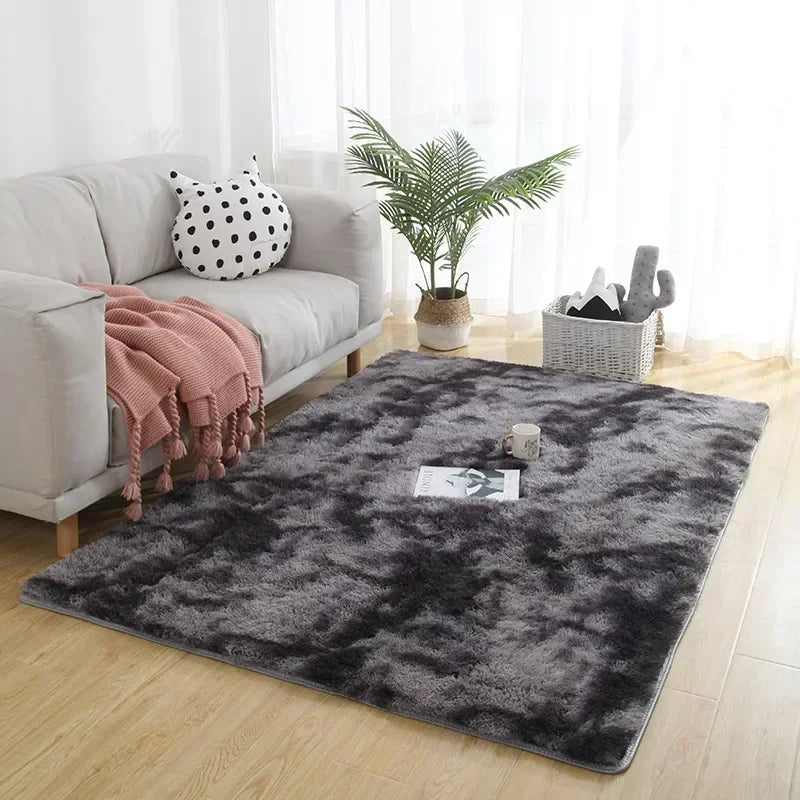 Plush Carpet Suitable For Living Room White Soft Fluffy Carpets Bedroom Bathroom Non-slip Thicken Floor Mat Teen Room Decoration