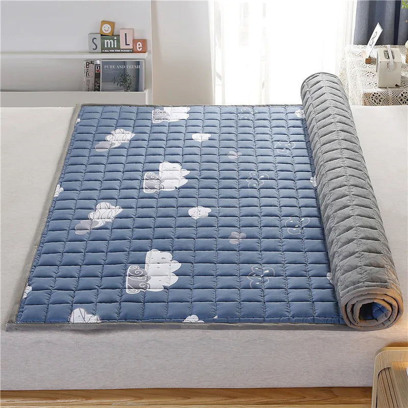 Four Seasons Thin Mattress Anti-Slip Washable 1.5m Bed Protective Mat Dormitory Tatami Single Double Queen King Mattress Pad