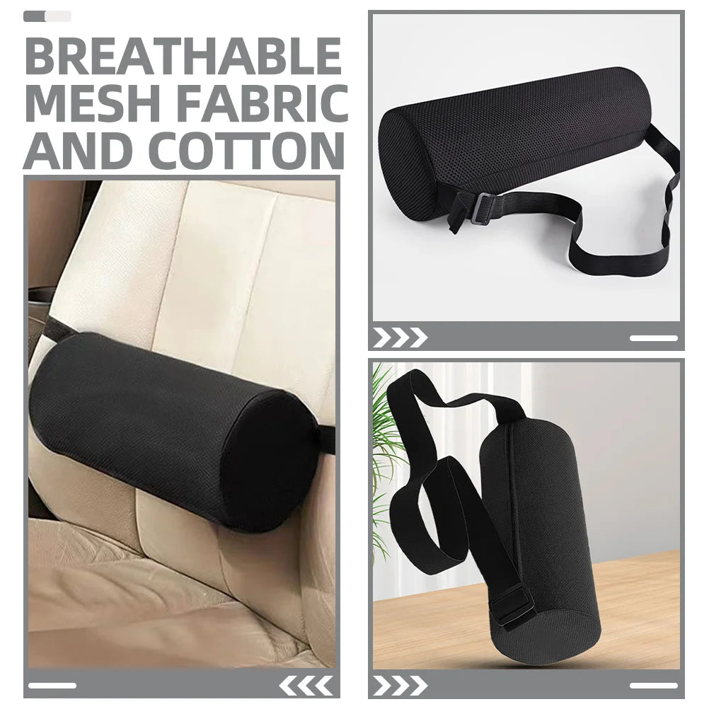 Lumbar Roll Pillow Breathable 3D Back Roll Lumbar Support Pillow for Office Chair Car Seat