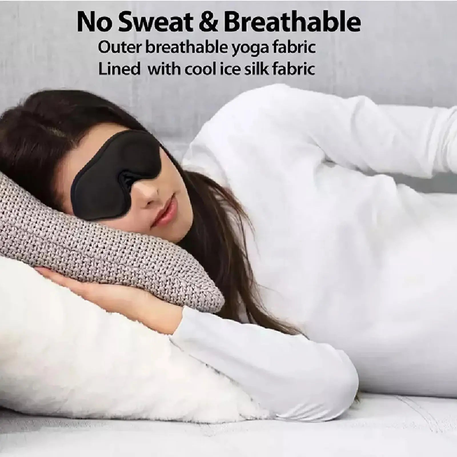 3D Sleep Mask Blindfold Sleeping Aid Eye Mask Soft 99% Slaapmasker Foam Blockout Memory Mask Face Cover Light Eyeshade Eye X8F1