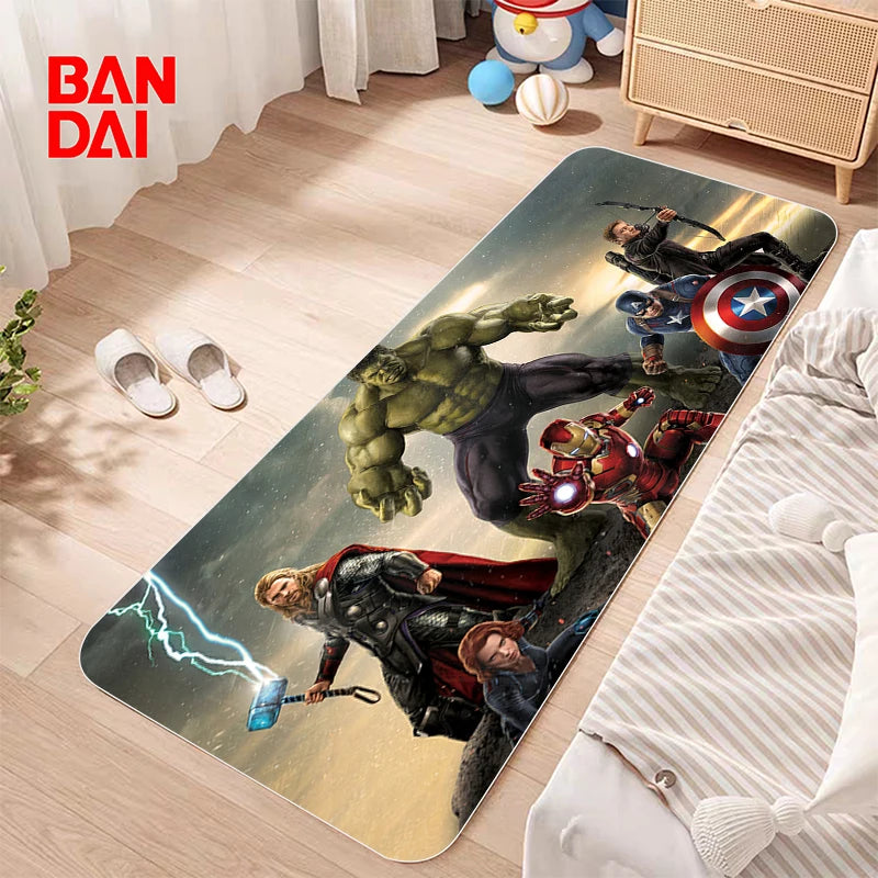 Bathroom Mat Non-slip Washable Kitchen Marvel Bath Bedside Room Carpet Kawaii Rug Corridor Welcome Home Decoration Bedroom Floor