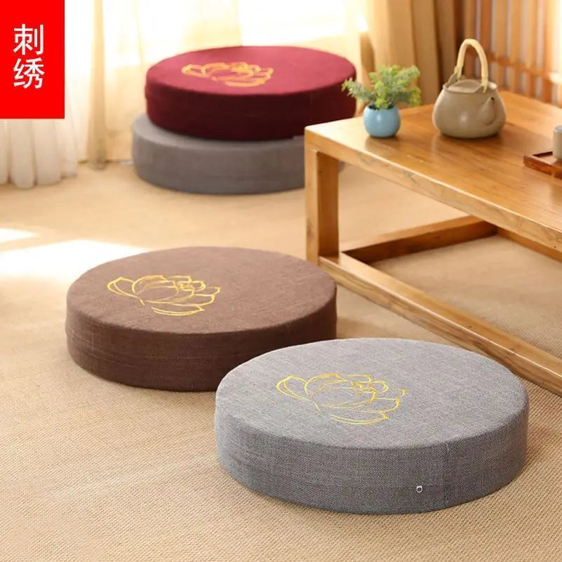 40X6CM Yoga Meditate PEP Hard Texture Meditation Cushion Backrest Pillow Japanese Tatami Mat Removable and Washable