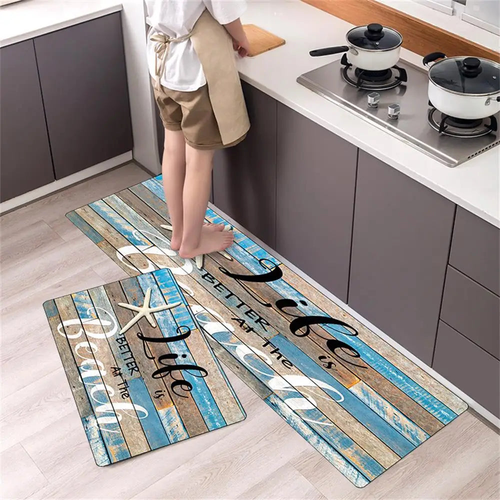 Kitchen Floor Mat Bedroom Living Room Long Bedside Area Rug Hallway Soft Washable Carpet Anti Slip Bathroom Entrance Doormat