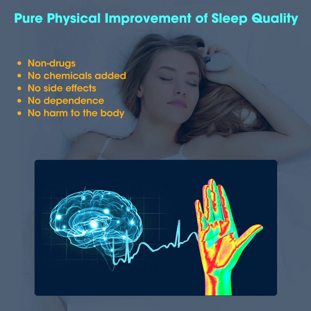 Handheld CES Sleep Aid Microcurrent EMS Pulse Device Hypnosis Insomnia Mental Stress Pressure Relief Anxiety Eliminat Relax